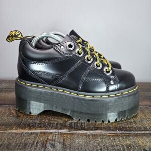 NEW Dr Martens 5I Quad Max Womens Size 5 Platform Oxford Shoes Leather Black